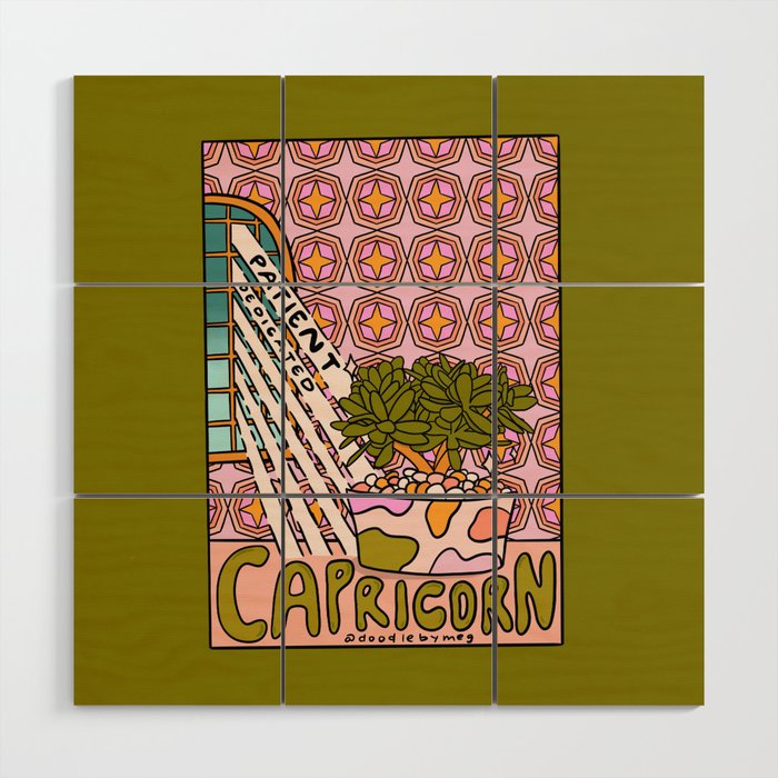 Capricorn Plant Wood Wall Art Gallery Image 1