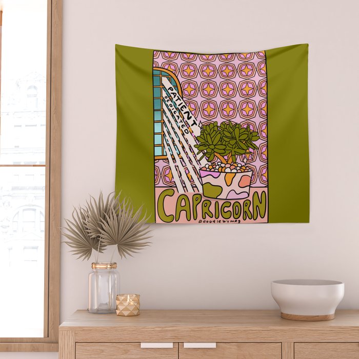 Capricorn Plant Wall Tapestry Gallery Image 2