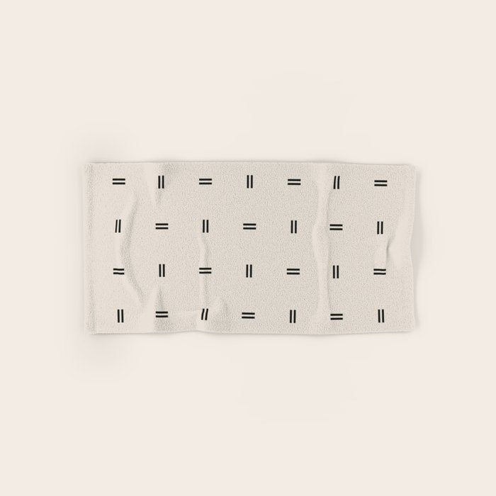 Scandinavian Modern Minimal Pattern Bath Towel Gallery Image 1