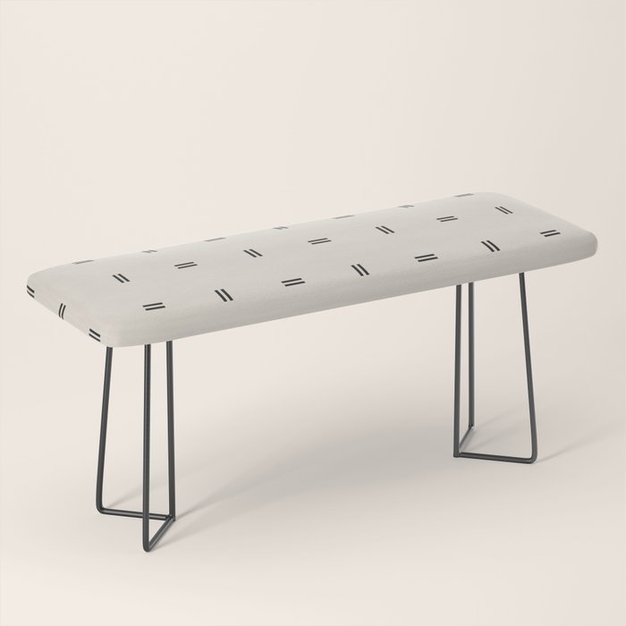 Scandinavian Modern Minimal Pattern Bench Gallery Image 1