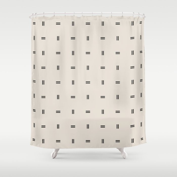 Scandinavian Modern Minimal Pattern Shower Curtain Gallery Image 1