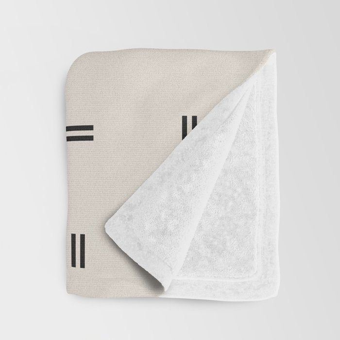Scandinavian Modern Minimal Pattern Throw Blanket Gallery Image 3
