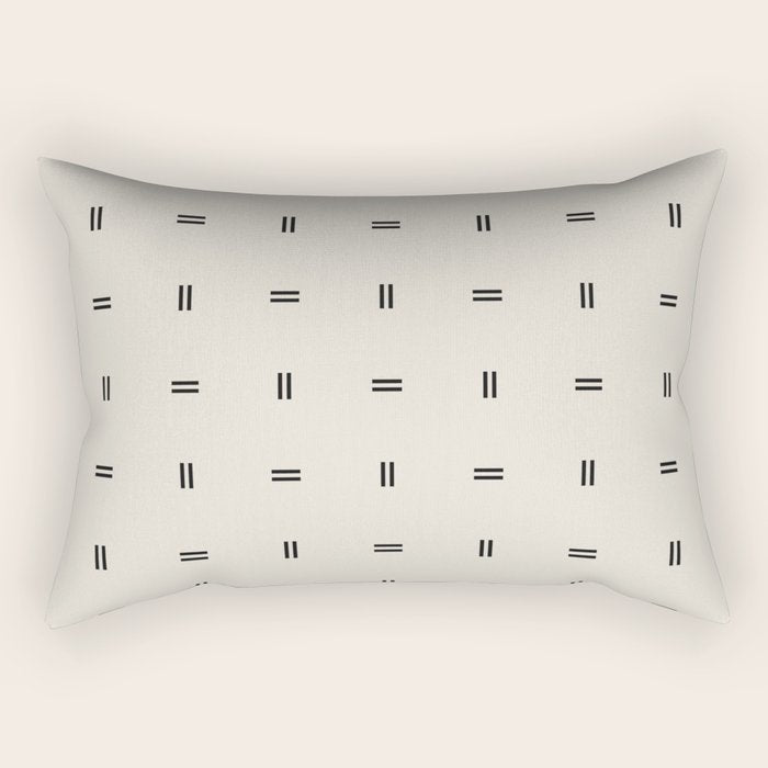 Scandinavian Modern Minimal Pattern Rectangular Pillow Gallery Image 2