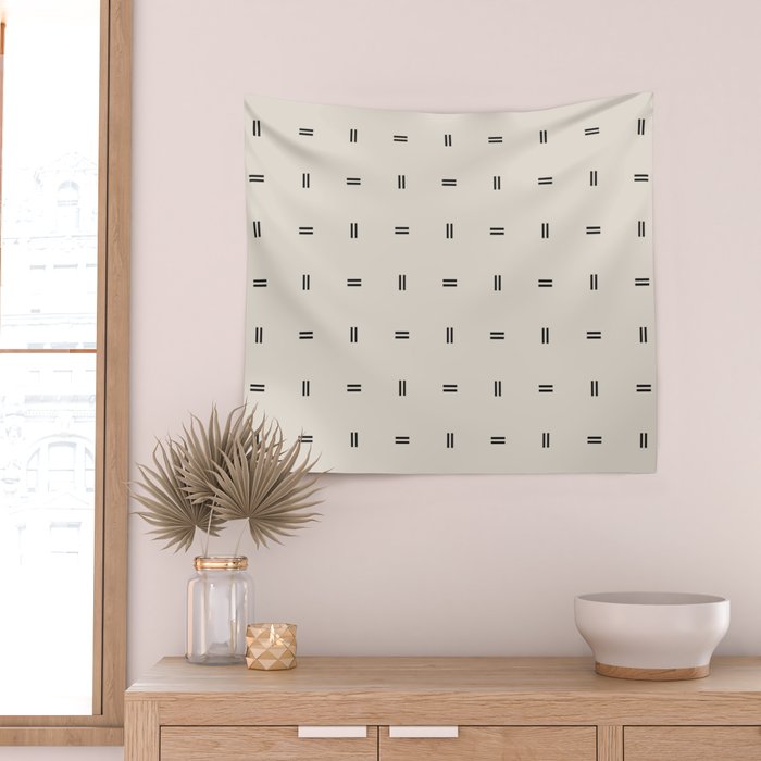 Scandinavian Modern Minimal Pattern Wall Tapestry Gallery Image 2