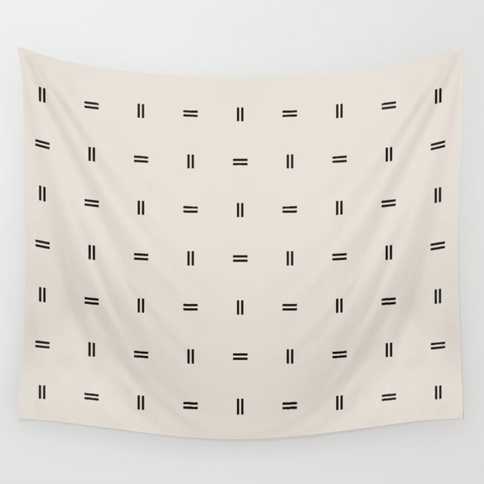 Scandinavian Modern Minimal Pattern Wall Tapestry Gallery Image 1