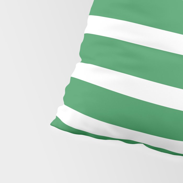 Mixed Stripe Pattern in Green, Baby Blue, and White Pillow Sham Gallery Image 4