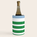 Mixed Stripe Pattern in Green, Baby Blue, and White Wine Chiller Gallery Image 2