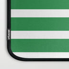 Mixed Stripe Pattern in Green, Baby Blue, and White Laptop Sleeve Gallery Image 3