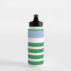 Mixed Stripe Pattern in Green, Baby Blue, and White Water Bottle Gallery Image 3