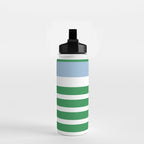 Mixed Stripe Pattern in Green, Baby Blue, and White Water Bottle Gallery Image 2