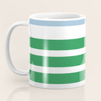 Mixed Stripe Pattern in Green, Baby Blue, and White Coffee Mug Gallery Image 3