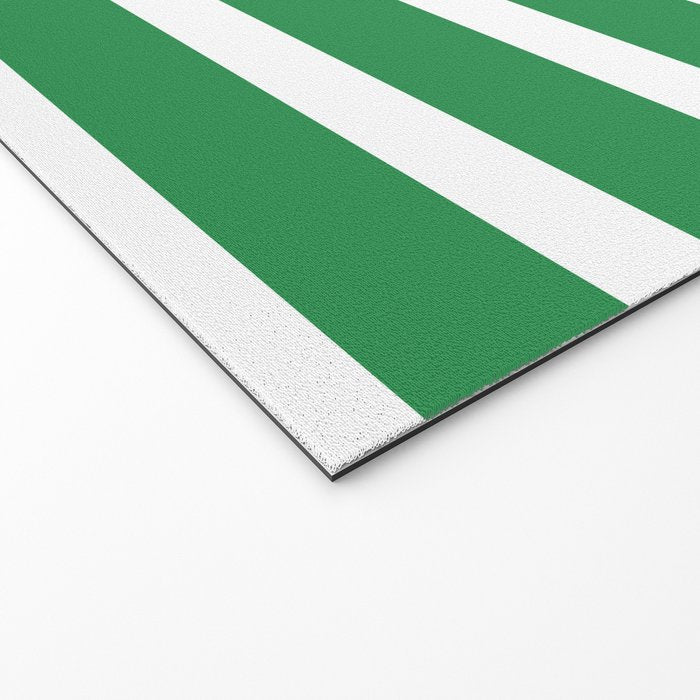 Mixed Stripe Pattern in Green, Baby Blue, and White Welcome Mat Gallery Image 2