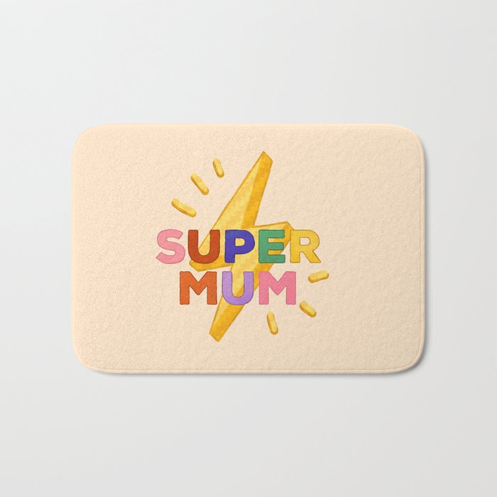Retro Super Mum  Bath Mat Gallery Image 1