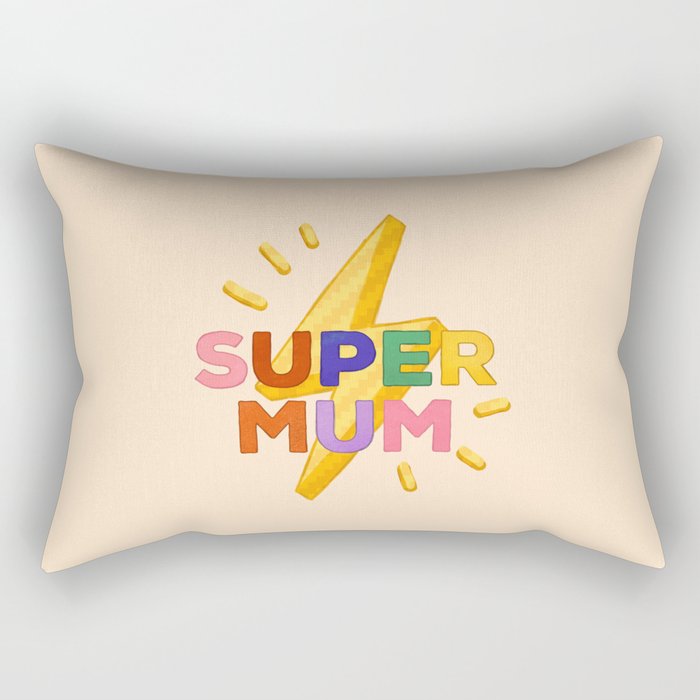 Retro Super Mum  Rectangular Pillow Gallery Image 2