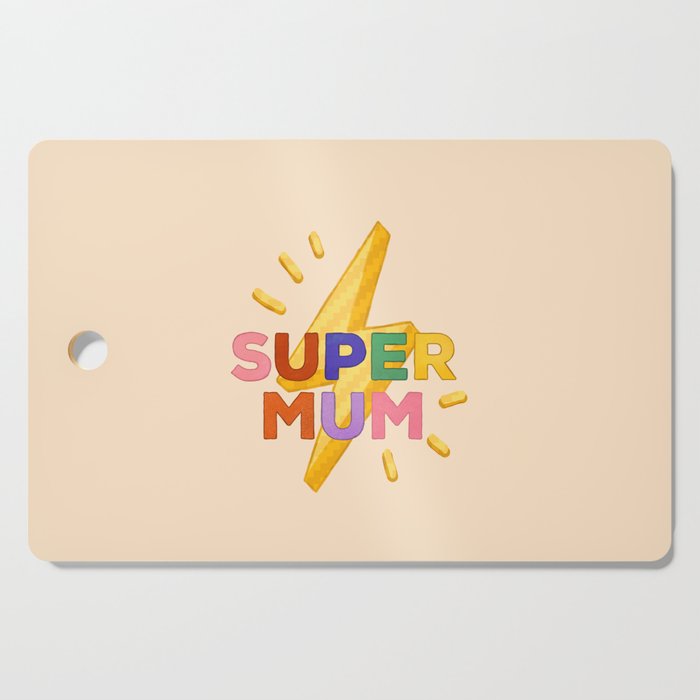 Retro Super Mum  Cutting Board Gallery Image 1
