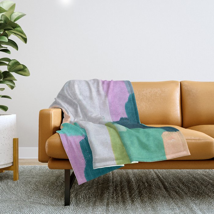 Abstract Oil Painting No. 89 Throw Blanket Gallery Image 1