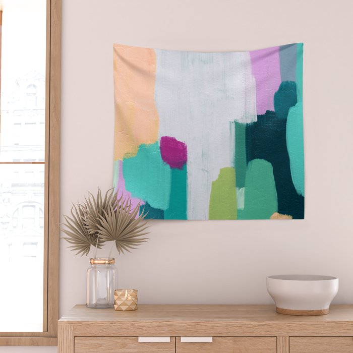 Abstract Oil Painting No. 89 Wall Tapestry Gallery Image 2