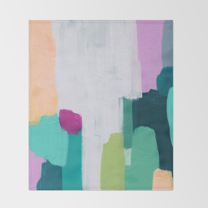 Abstract Oil Painting No. 89 Throw Blanket Gallery Image 2