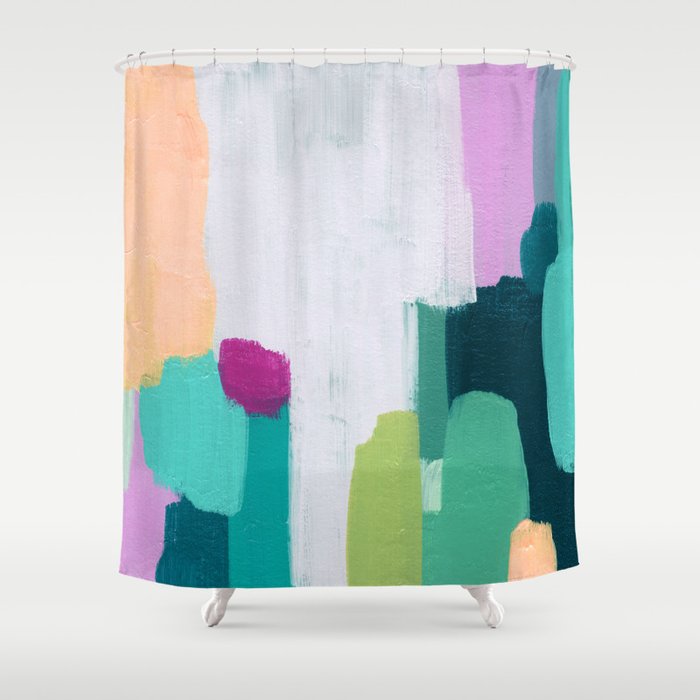 Abstract Oil Painting No. 89 Shower Curtain Gallery Image 1