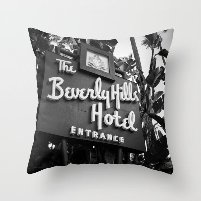Beverly Hills Hotel Los Angeles Photography Throw Pillow Gallery Image 6