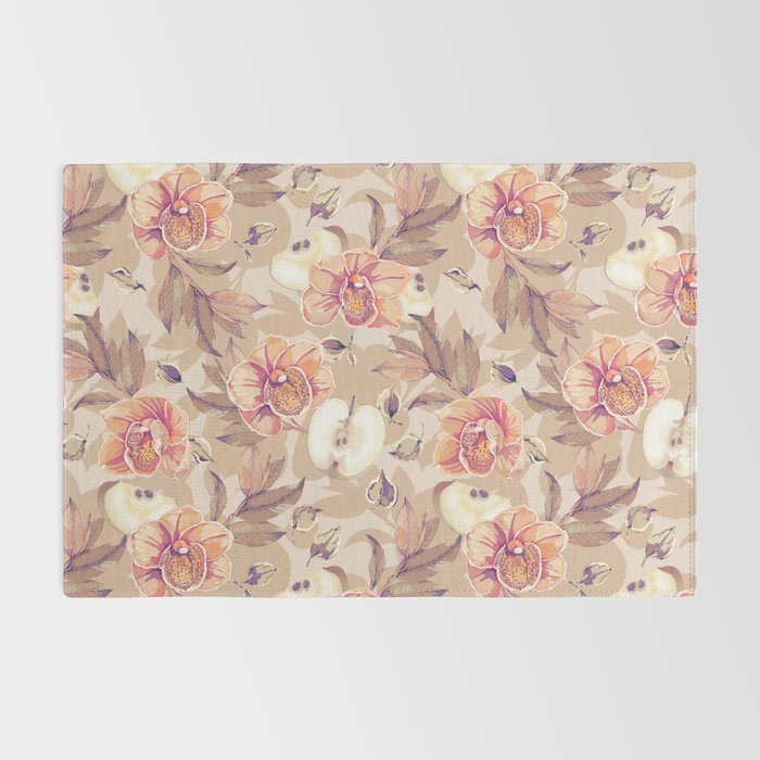 Tropical flowers autumn field Rug Gallery Image 2
