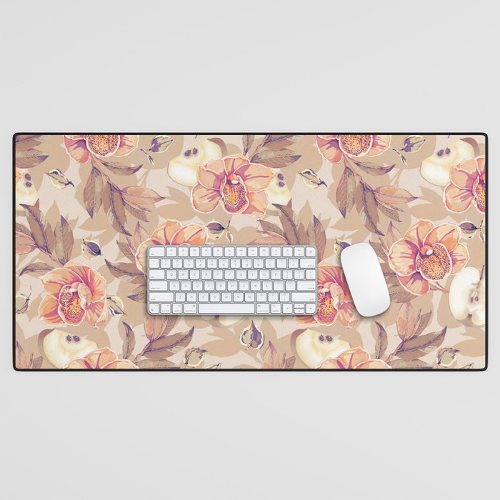 Tropical flowers autumn field Desk Mat Gallery Image 1