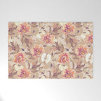 Tropical flowers autumn field Welcome Mat Gallery Image 1