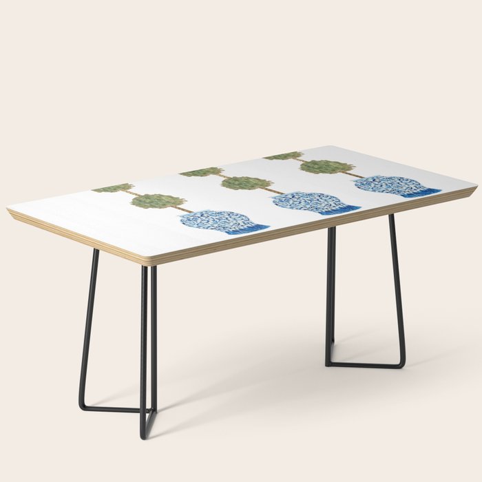 Three Hand Painted Topiary Topiaries  Coffee Table Gallery Image 1