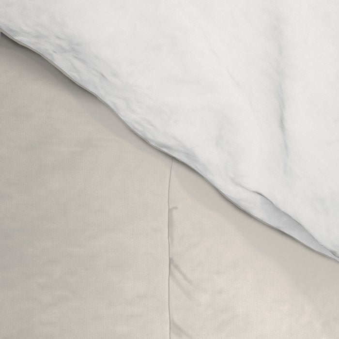 Fish Stripe 6 - Minimalist Ocean Pattern in Cream and Light Blue-Gray Comforter Gallery Image 4