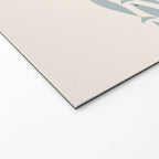 Fish Stripe 6 - Minimalist Ocean Pattern in Cream and Light Blue-Gray Welcome Mat Gallery Image 2