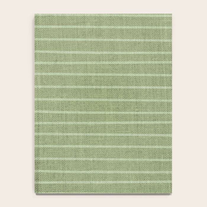 Minimal, Line Art, Stripes, Sage Green Notebook Gallery Image 4