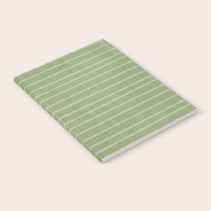 Minimal, Line Art, Stripes, Sage Green Notebook Gallery Image 2