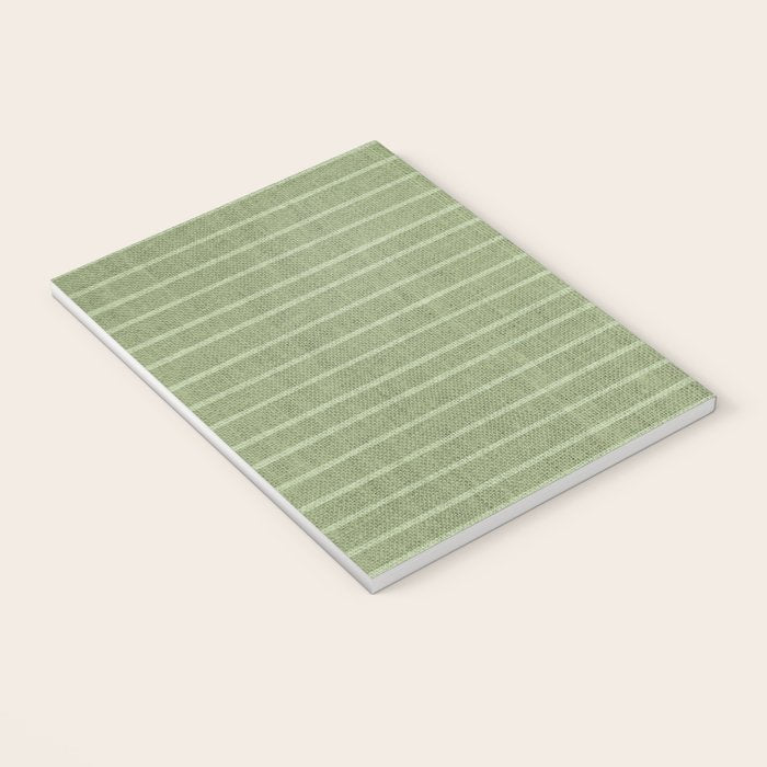 Minimal, Line Art, Stripes, Sage Green Notebook Gallery Image 3