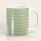 Minimal, Line Art, Stripes, Sage Green Coffee Mug Gallery Image 1