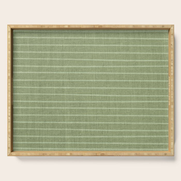 Minimal, Line Art, Stripes, Sage Green Serving Tray Gallery Image 1