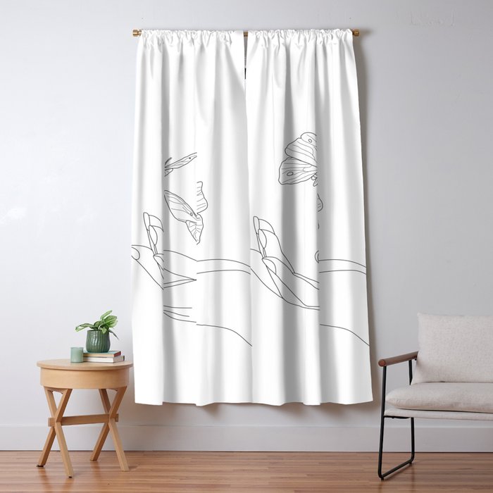 Butterflies on the Palm of the Hand Window Curtain Gallery Image 5