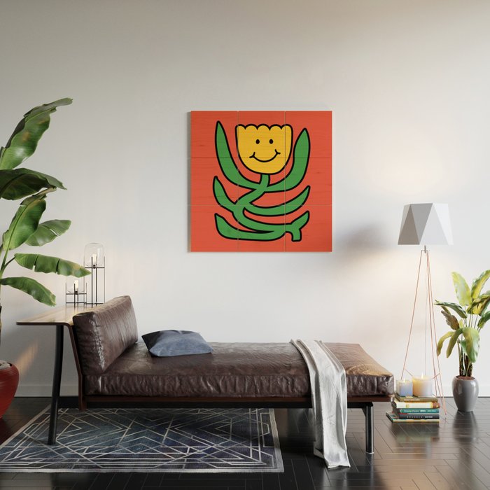 THE FLOWER OF JOY 01 Wood Wall Art Gallery Image 2