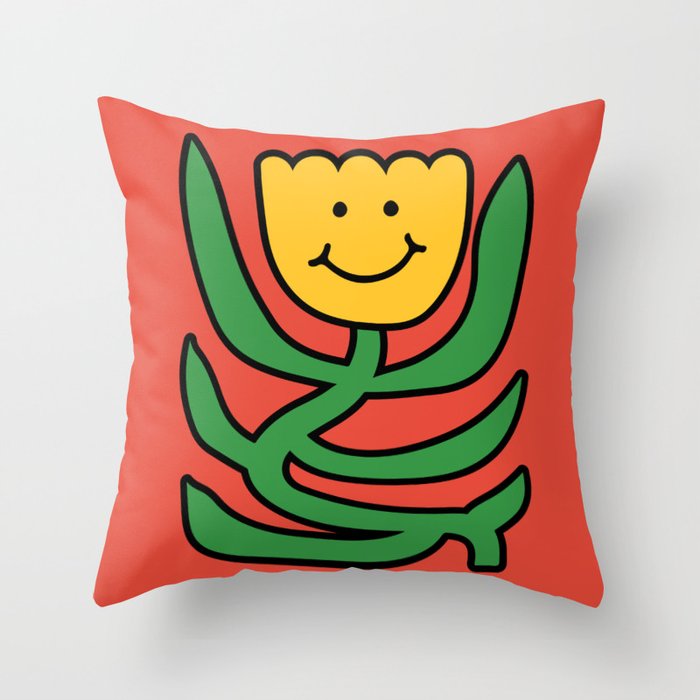 THE FLOWER OF JOY 01 Throw Pillow Gallery Image 1