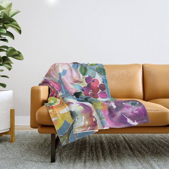 flowers of Moon N.o 6 Throw Blanket Gallery Image 1