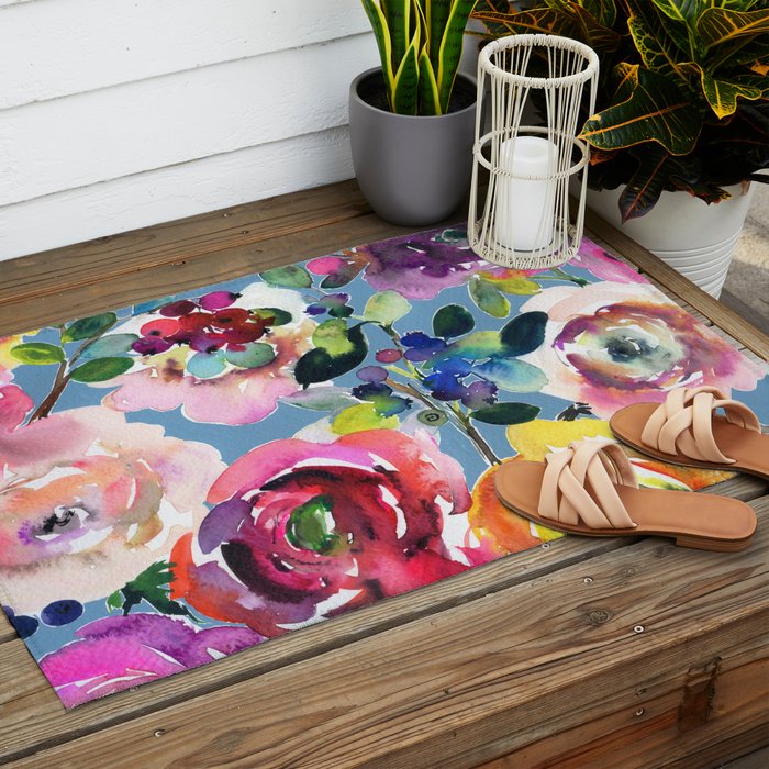 flowers of Moon N.o 6 Outdoor Rug Gallery Image 2