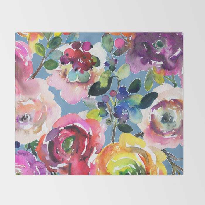 flowers of Moon N.o 6 Throw Blanket Gallery Image 2