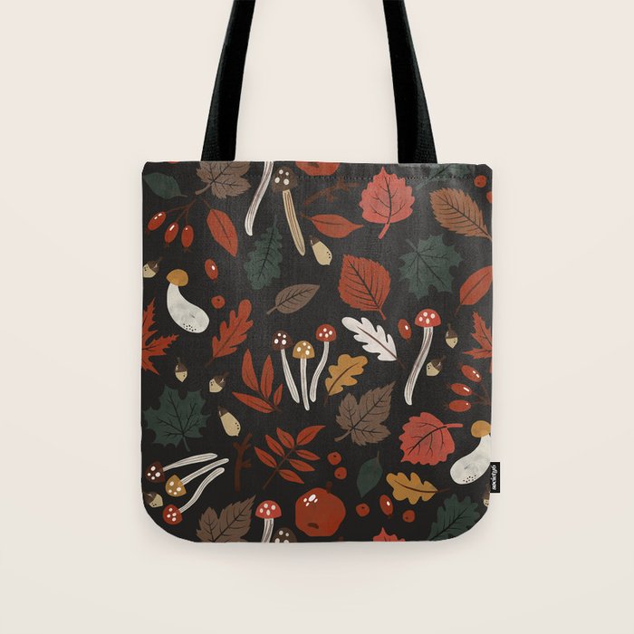 Dark autumnal mushrooms II Tote Bag Gallery Image 1
