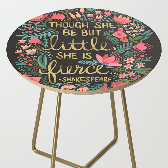 Little & Fierce on Charcoal Side Table Gallery Image 2