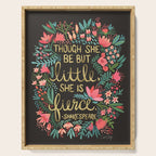 Little & Fierce on Charcoal Serving Tray Gallery Image 1