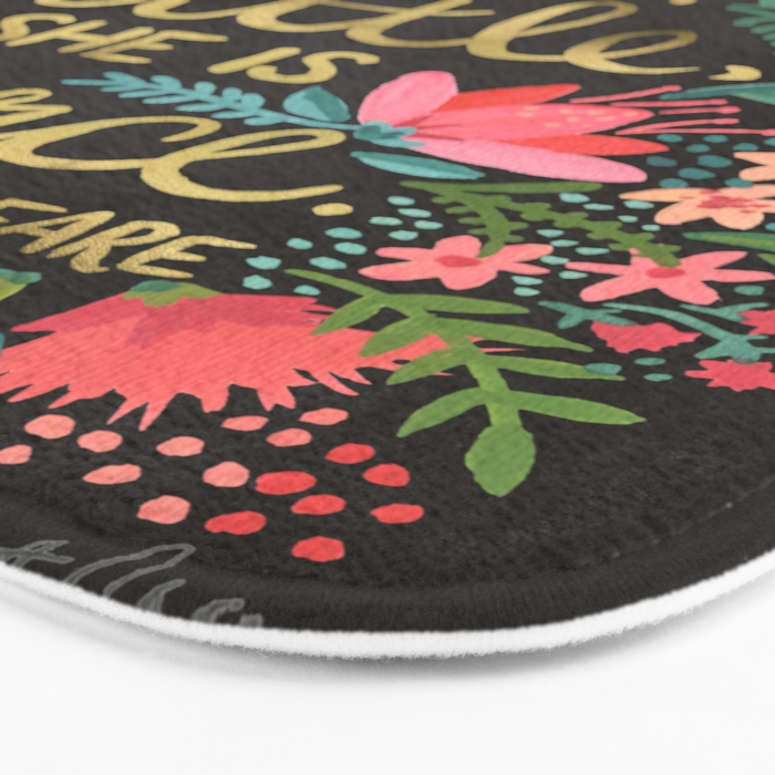Little & Fierce on Charcoal Bath Mat Gallery Image 3