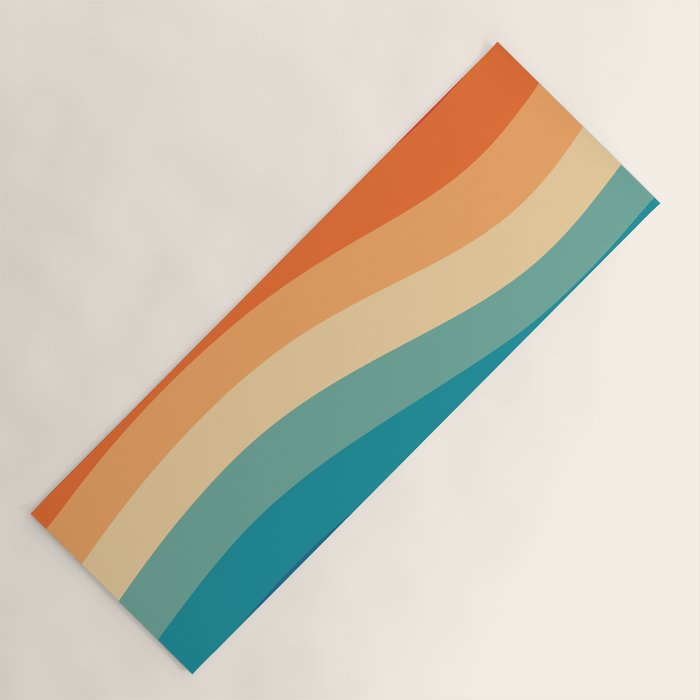 Retro 70s Rainbow Yoga Mat Gallery Image 1