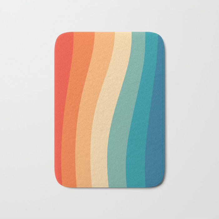 Retro 70s Rainbow Bath Mat Gallery Image 1