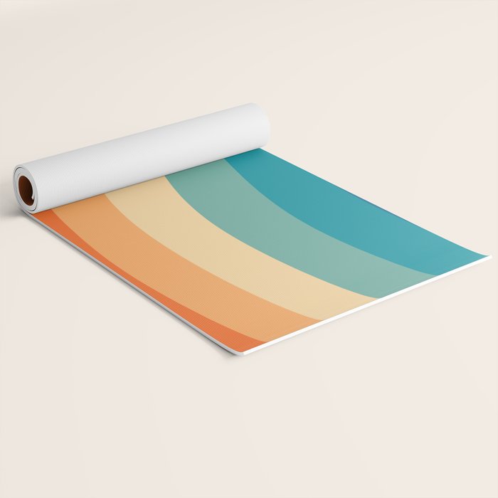 Retro 70s Rainbow Yoga Mat Gallery Image 2