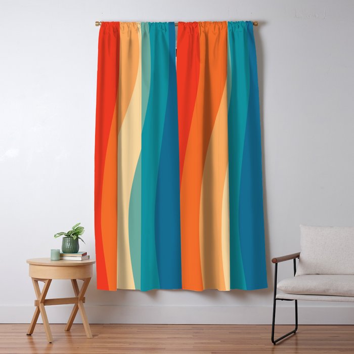 Retro 70s Rainbow Window Curtain Gallery Image 5