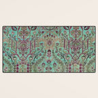 Persian Kirman Rug Floral Pattern Cute Abstract Flowers Desk Mat Gallery Image 3